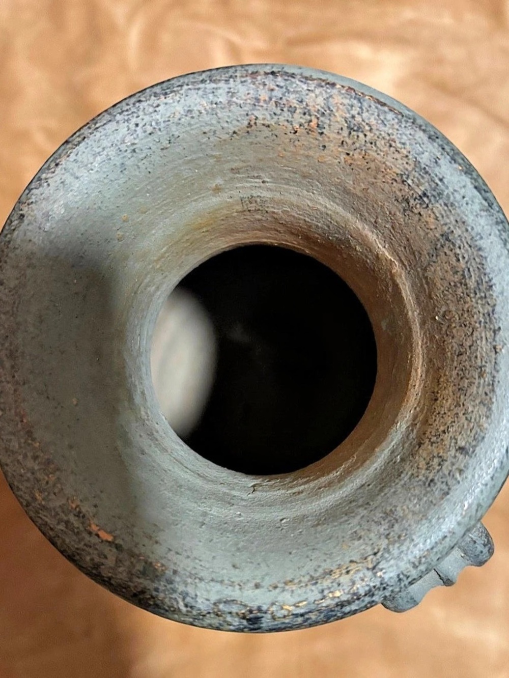 Handcrafted Ceramic Two-Handled Vase - Picture 5 of 6